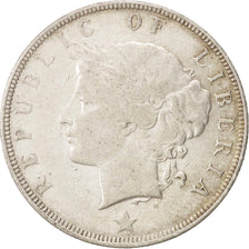 Liberia, 50 Cents, 1906, Heaton, Birmingham, England, VF(20-25), Silver, KM:9