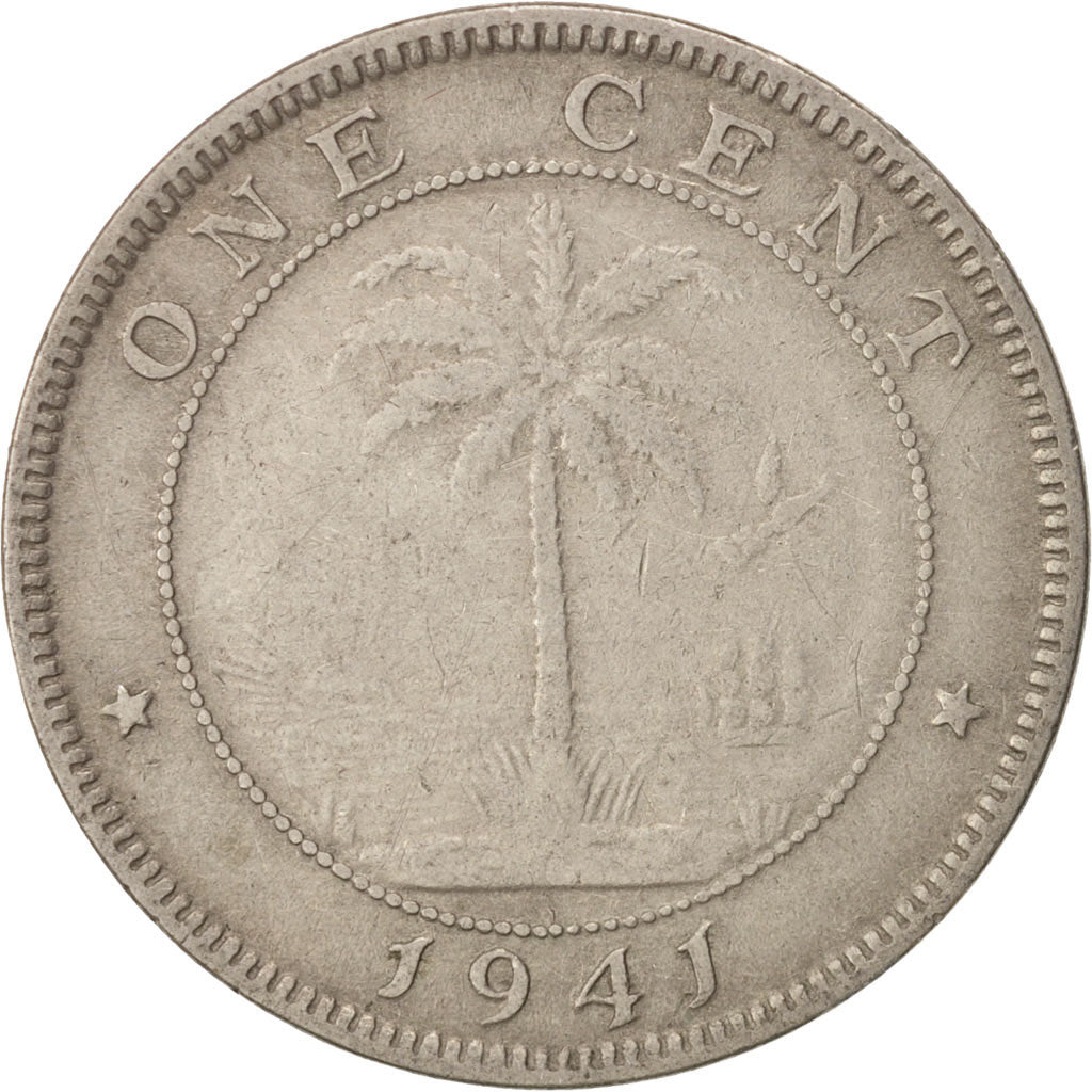 Liberia, Cent, 1941, Heaton, VF(20-25), Copper-nickel, KM:11a