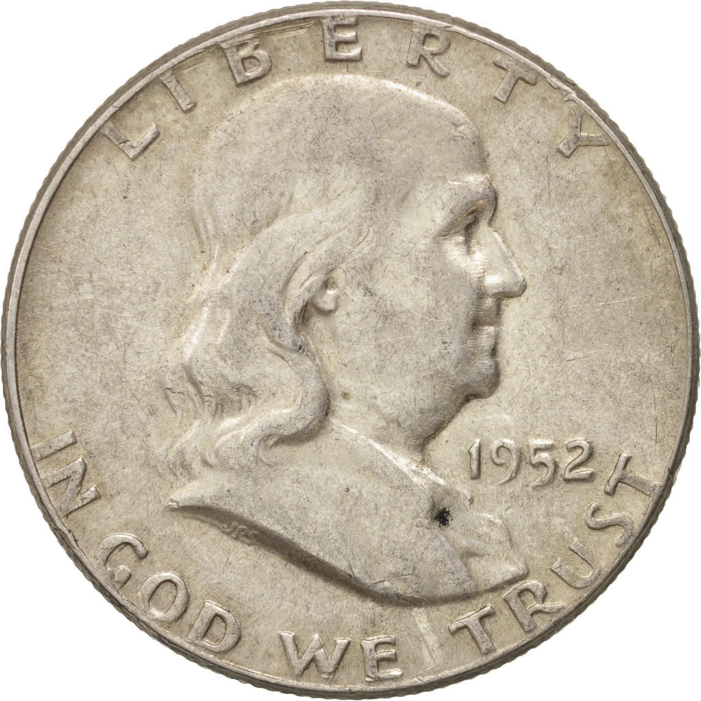 Coin, United States, Franklin Half Dollar, Half Dollar, 1952, U.S. Mint
