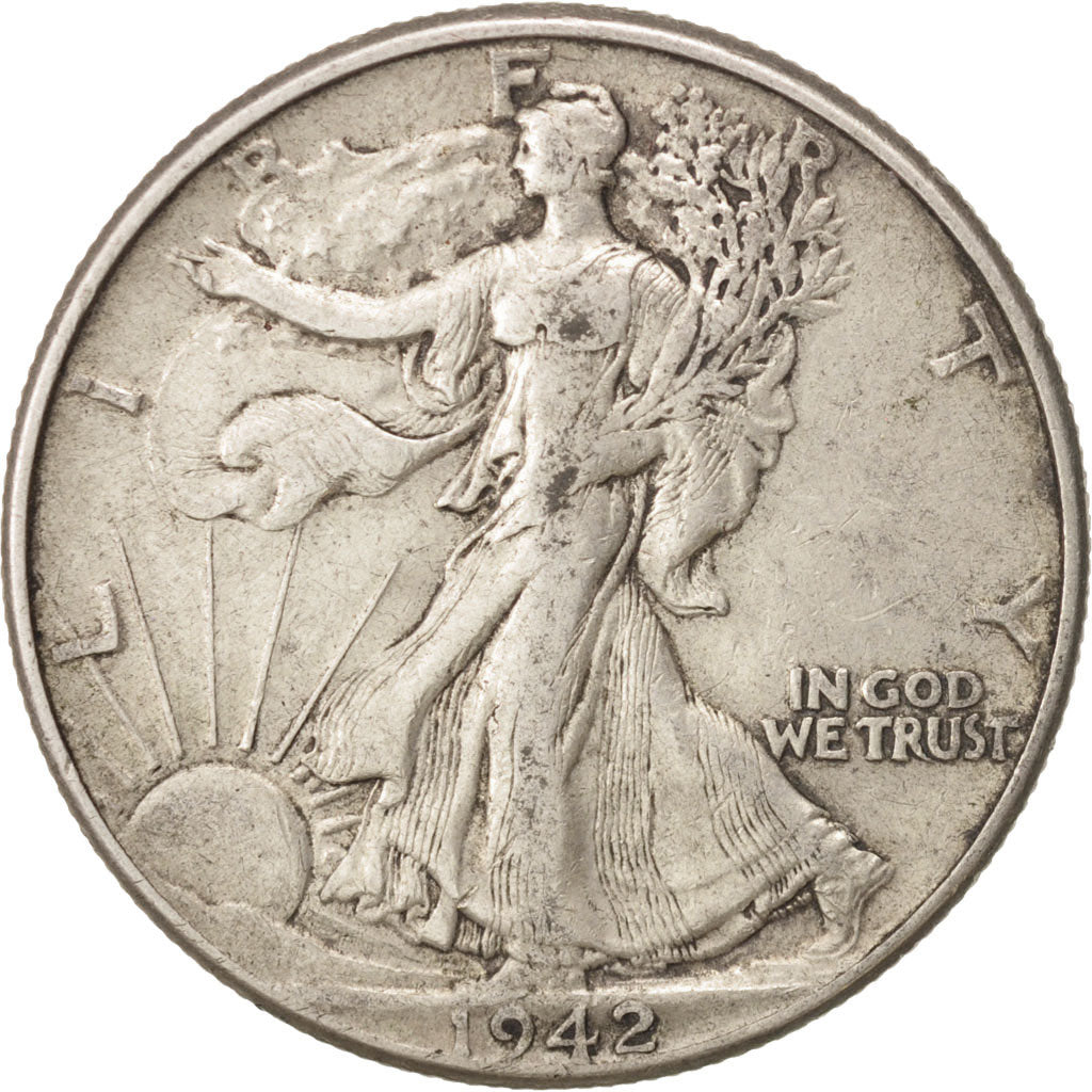 United States, Walking Liberty Half Dollar, Half Dollar, 1942, U.S. Mint