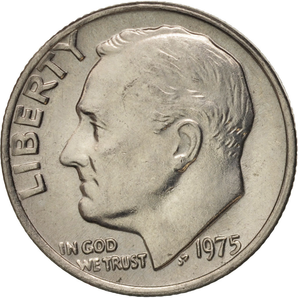 United States, Roosevelt Dime, Dime, 1975, U.S. Mint, Philadelphia, MS(63)
