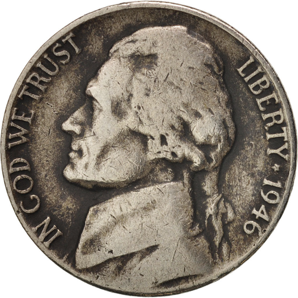 United States, Jefferson Nickel, 5 Cents, 1946, U.S. Mint, Denver, VF(20-25)