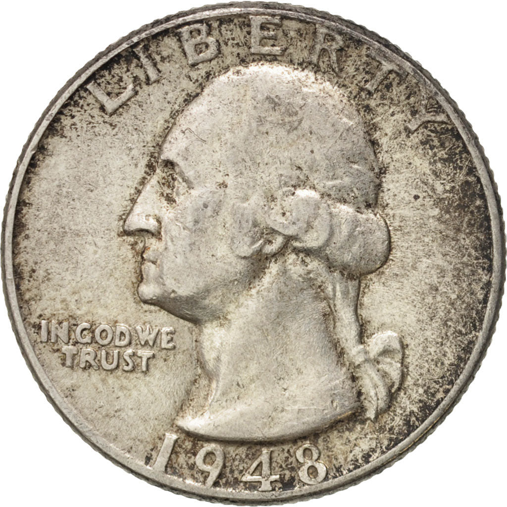 United States, Washington Quarter, Quarter, 1948, U.S. Mint, Philadelphia