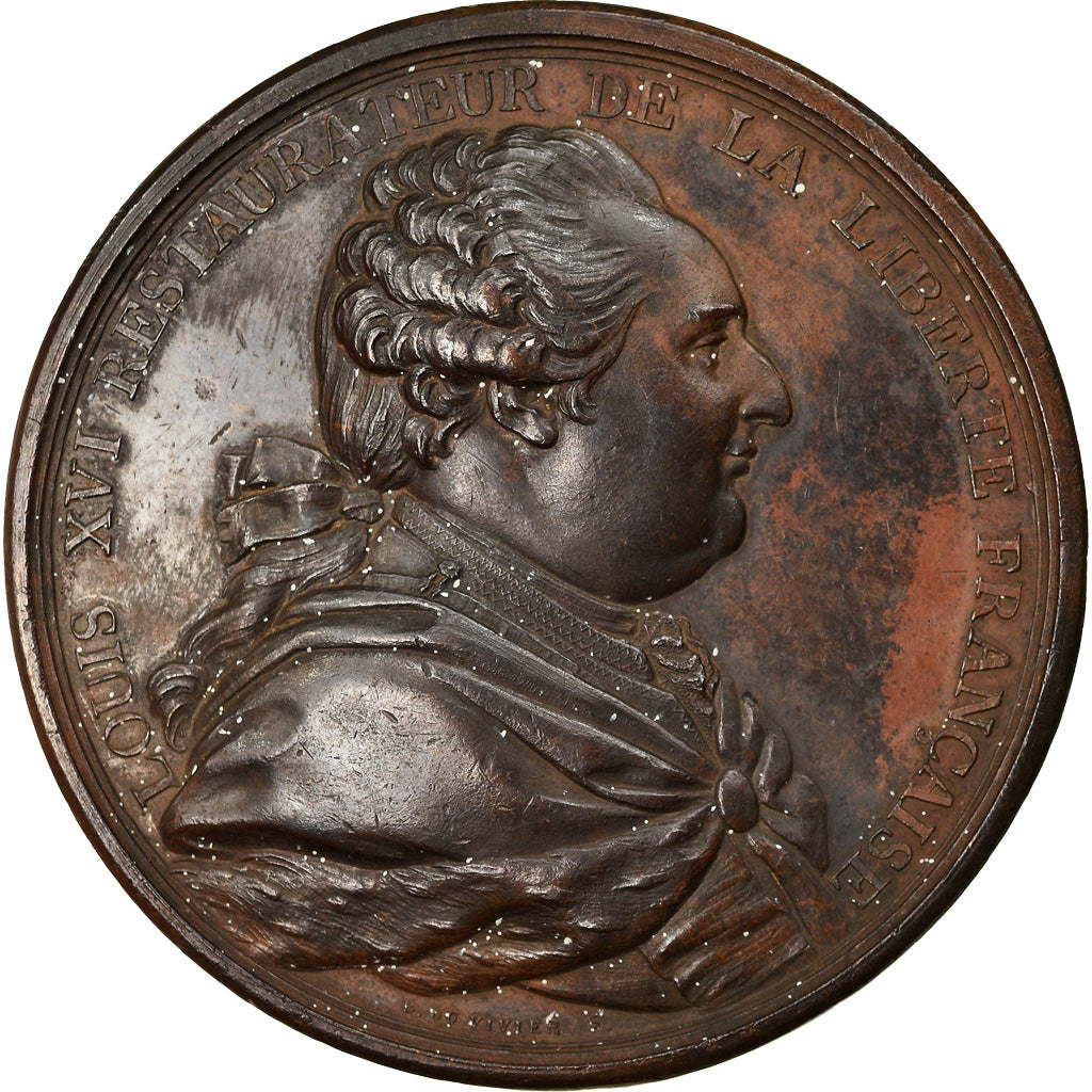 France, Medal, Louis XVI, Abandon de tous les Privilèges, History, 1789