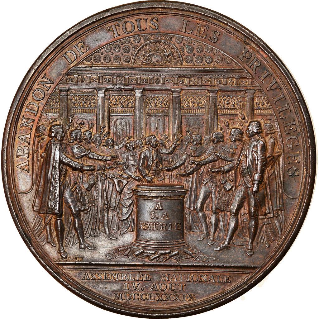 France, Medal, Louis XVI, Abandon de tous les Privilèges, History, 1789
