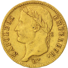 Francia, Napoléon I, 20 Francs, 1813, Paris, MB+, Oro, KM:695.1