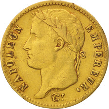 France, Napoléon I, 20 Francs, 1813, Paris, EF(40-45), Gold, KM:695.1