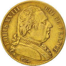 Frankreich, Louis XVIII, Louis XVIII, 20 Francs, 1814, Paris, S+, Gold