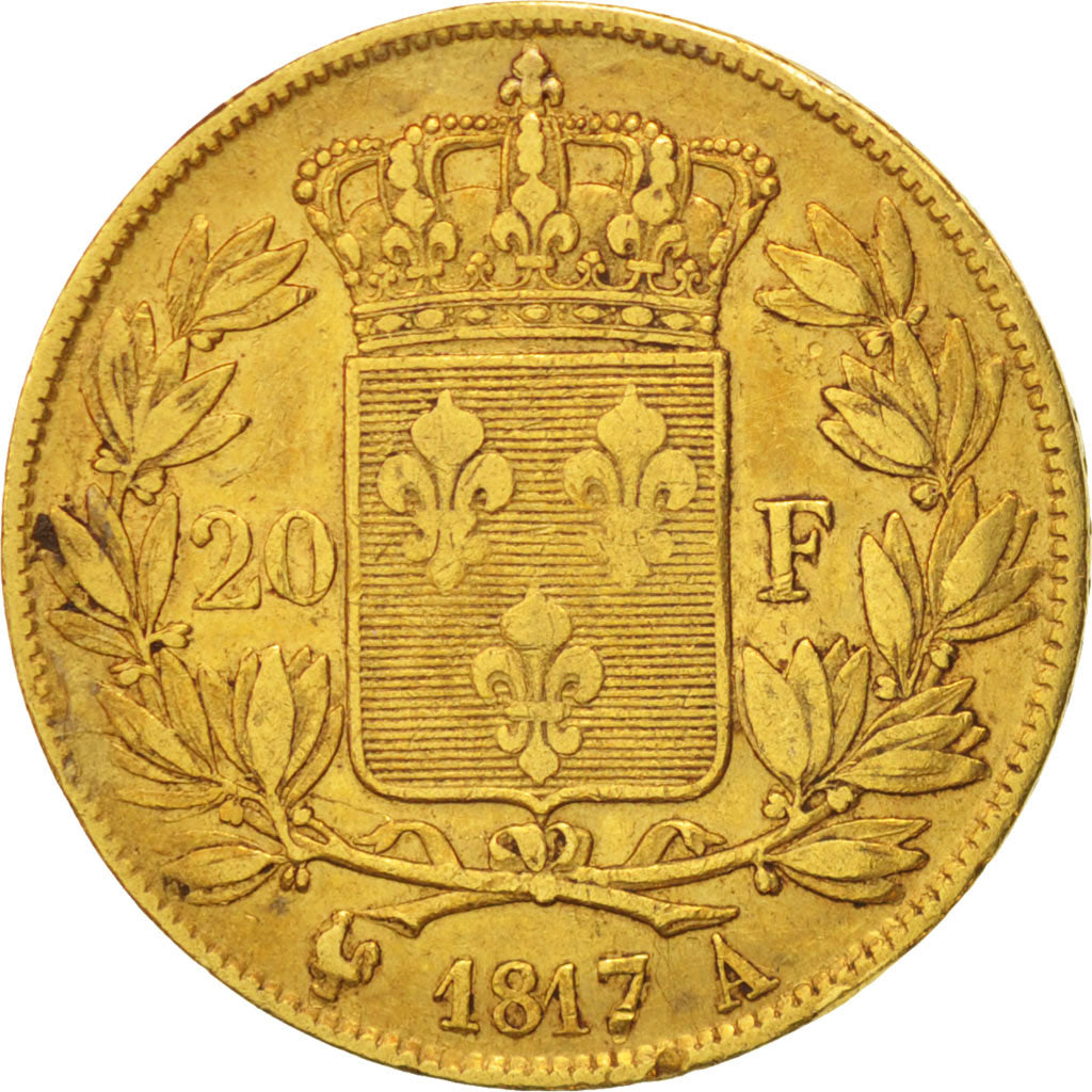 Coin, France, Louis XVIII, Louis XVIII, 20 Francs, 1817, Paris, VF(30-35), Gold