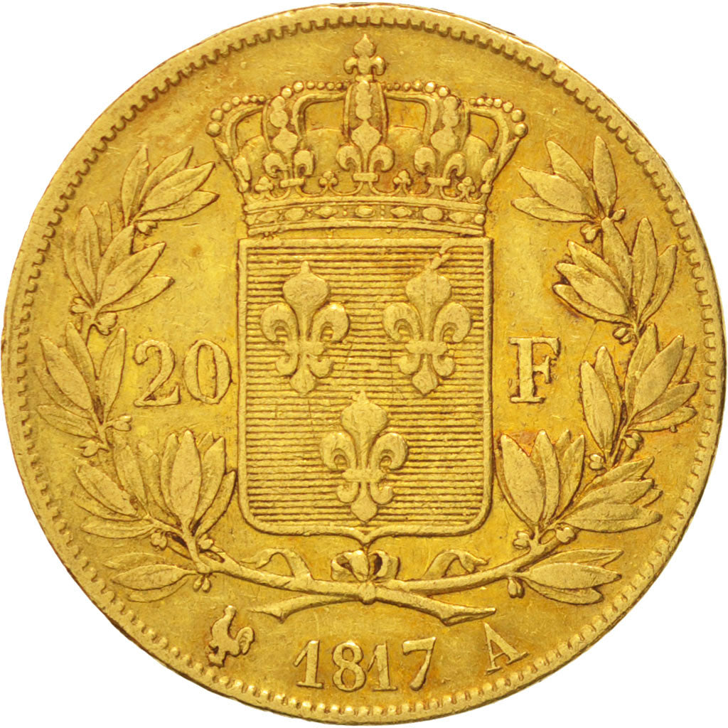 Coin, France, Louis XVIII, Louis XVIII, 20 Francs, 1817, Paris, VF(30-35), Gold
