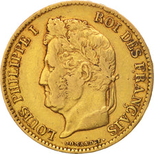France, Louis-Philippe, 40 Francs, 1834, Paris, VF(20-25), Gold, KM:747.1