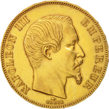 Francia, Napoleon III, Napoléon III, 50 Francs, 1859, Paris, BB+, Oro