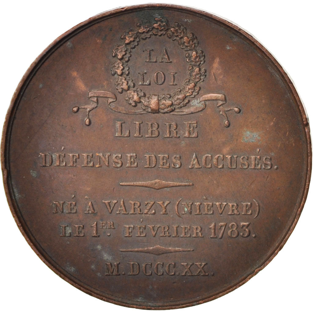 Francia, Medal, André Dupin, Député, History, 1820, Caunois, MBC, Bronce