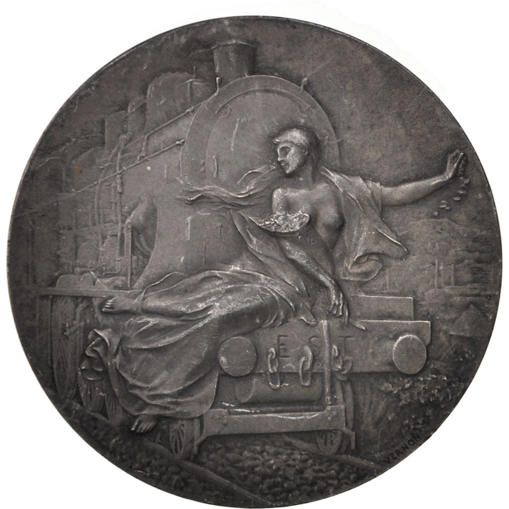 France, Medal, Compagnie des Chemins de Fer de l'Est, Railway, Vernon