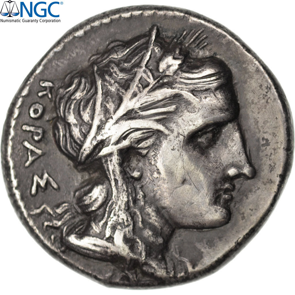 Sicily, Syracuse, Agathocles, Tetradrachm, NGC Ch VF 5/2, SNG ANS 676