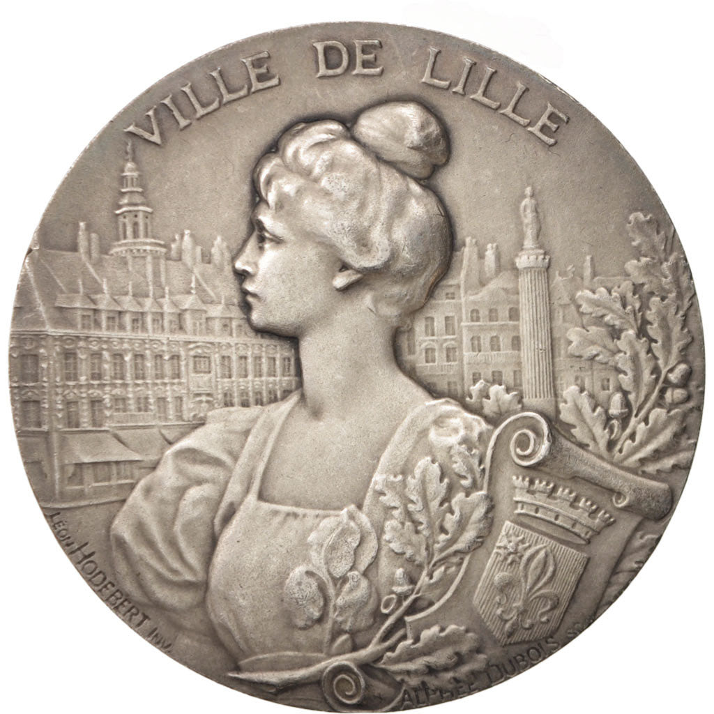 France, Medal, Ville de Lille, Politics, Society, War, 1951, Dubois.A, TTB+