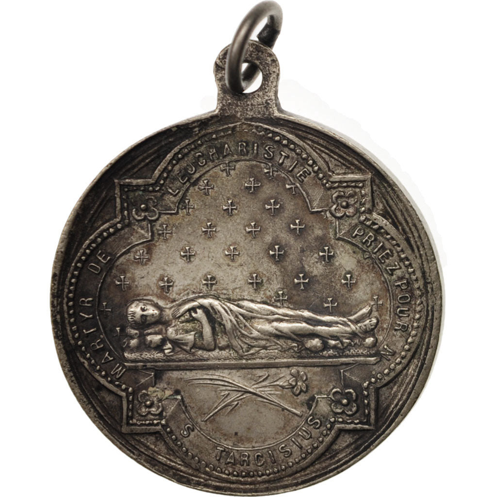 Frankreich, Medal, St Tarcisius of Roma, Religions & beliefs, SS, Bronze