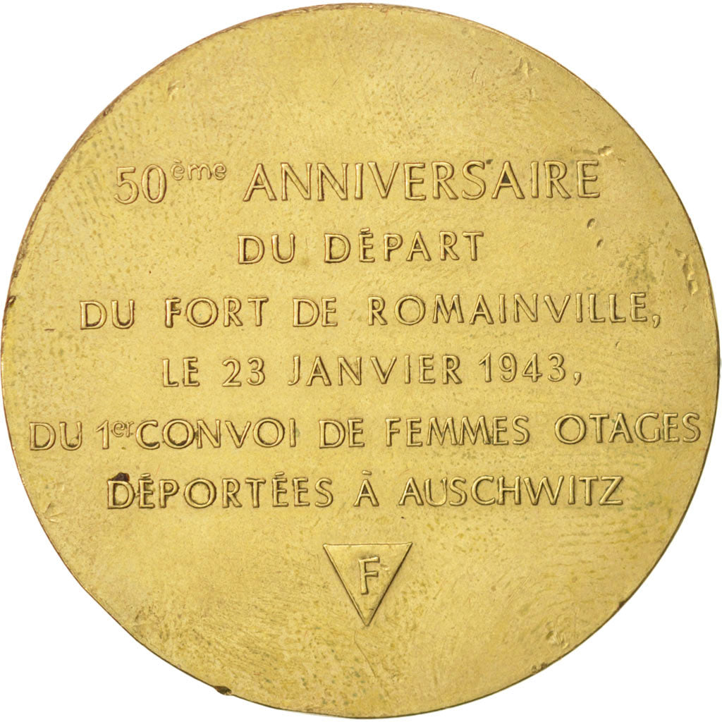 France, Medal, Le convoi des 31 000, History, 1993, AU(50-53), Bronze