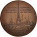 Frankreich, Medal, La Tour Eiffel, Politics, Society, War, 1889, SS+, Bronze