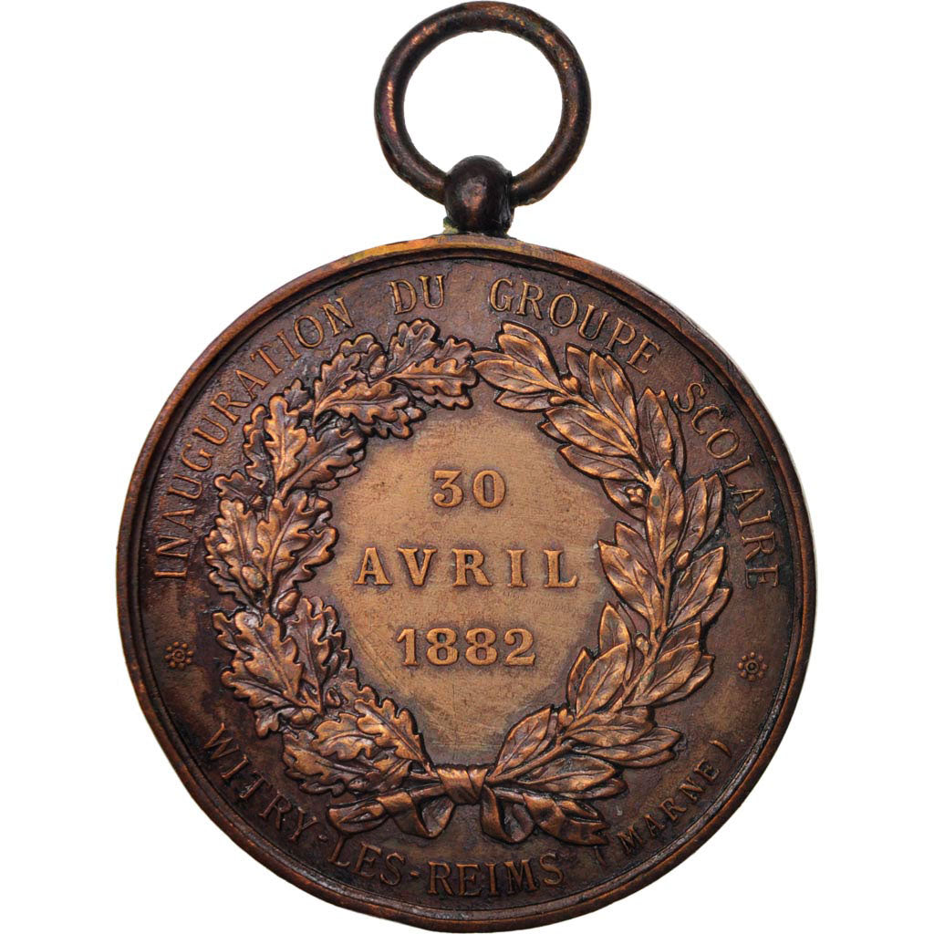 France, Medal, Inauguration du groupe scolaire de Witry-les-Reims, Arts &