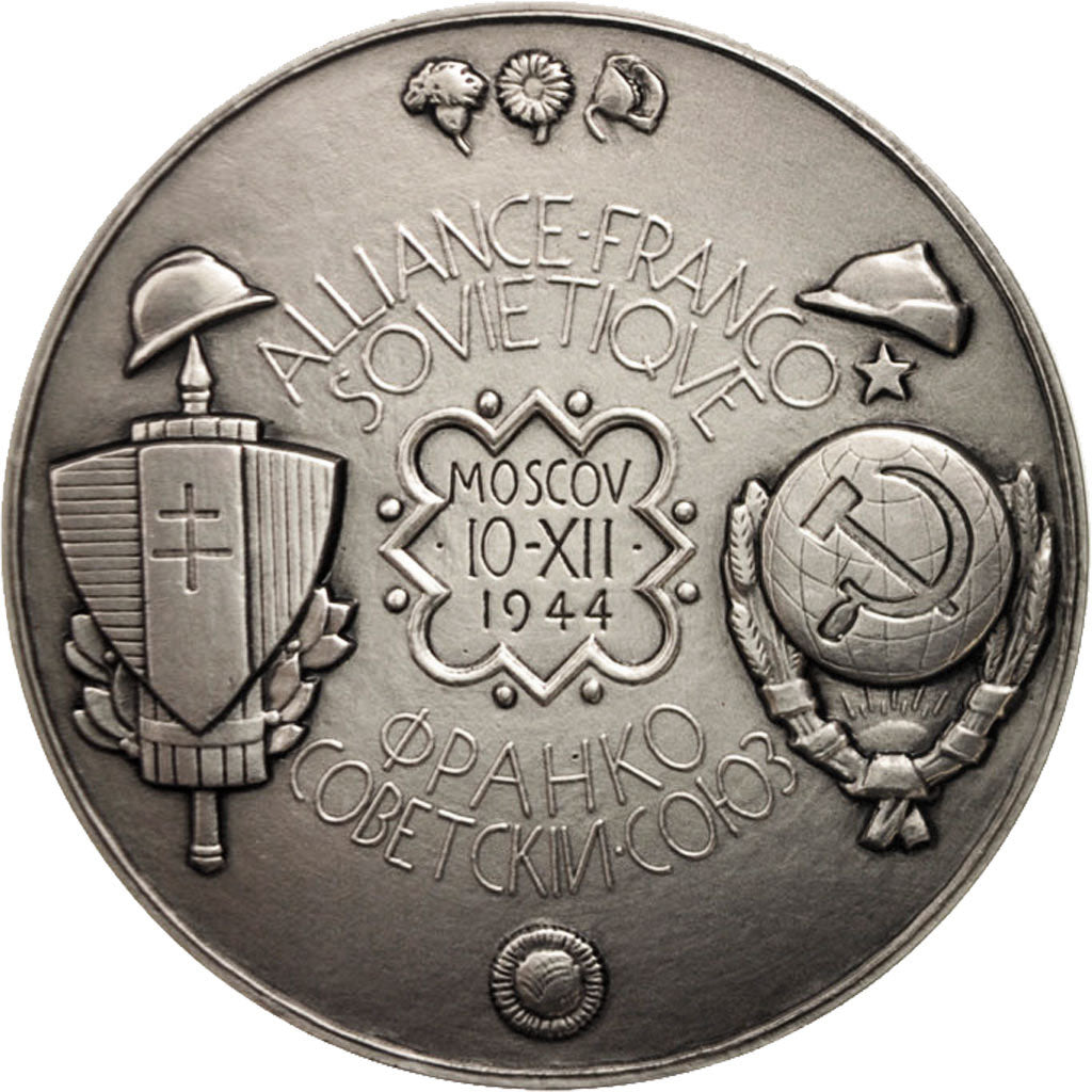 France, Medal, Alliance Franco-soviétique, History, Jaeger, MS(65-70), Silvered