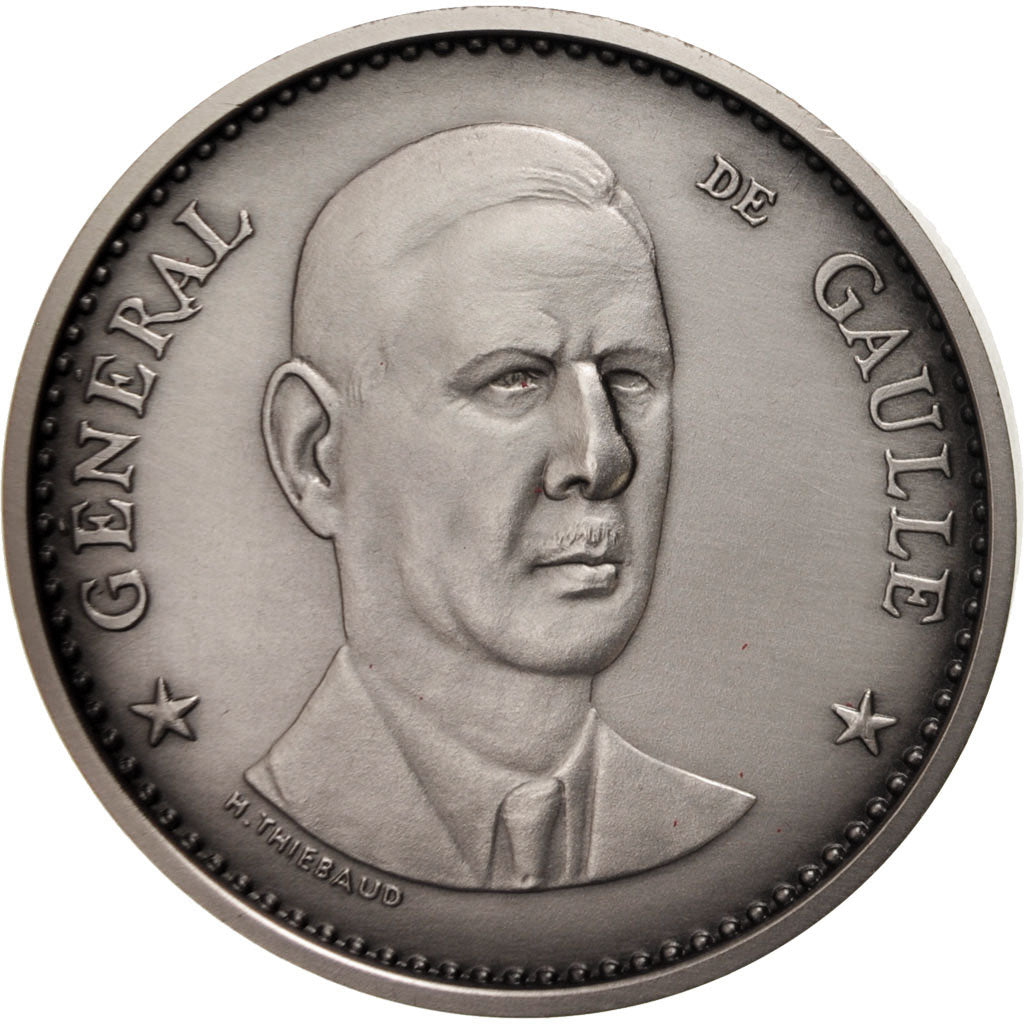 France, Medal, Général De Gaulle, History, Thiébaud, MS(65-70), Silvered