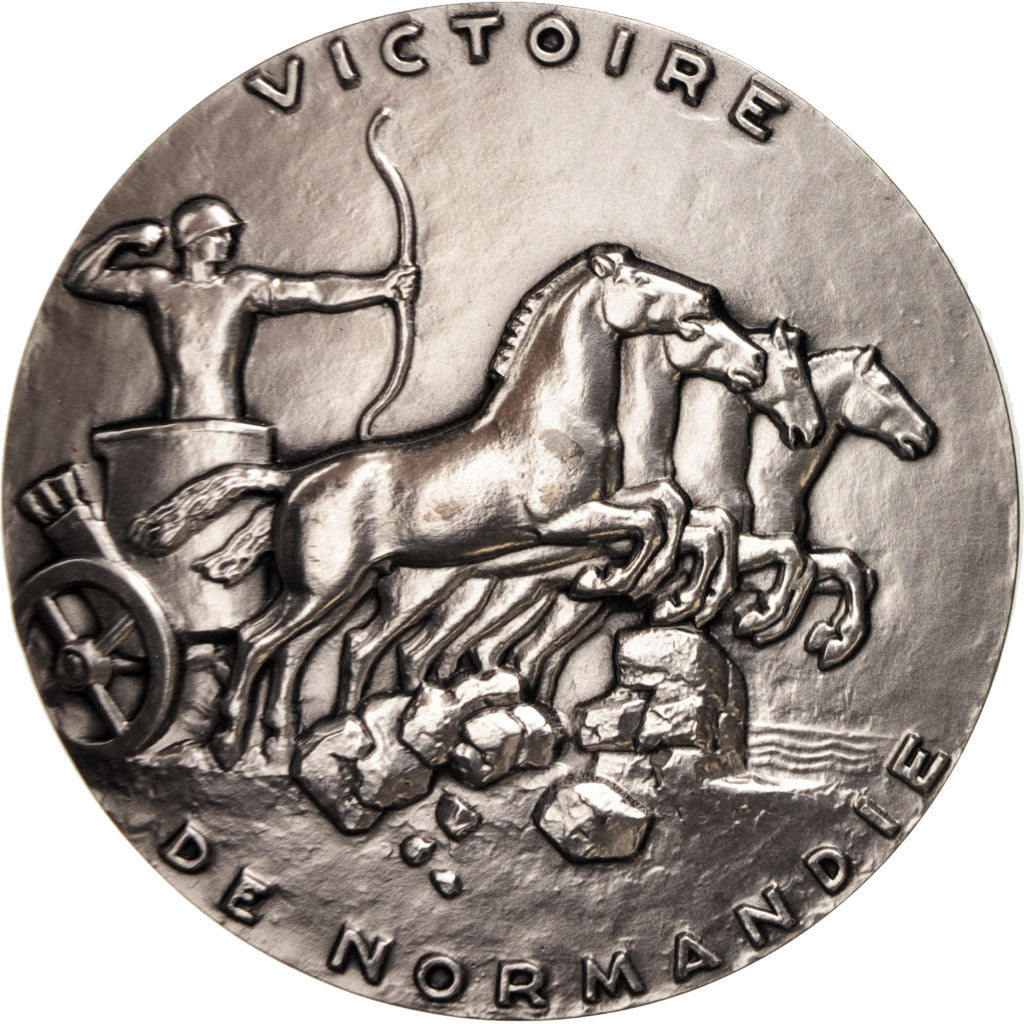 Frankrijk, Medal, Victoire de Normandie, History, FDC, Silvered bronze