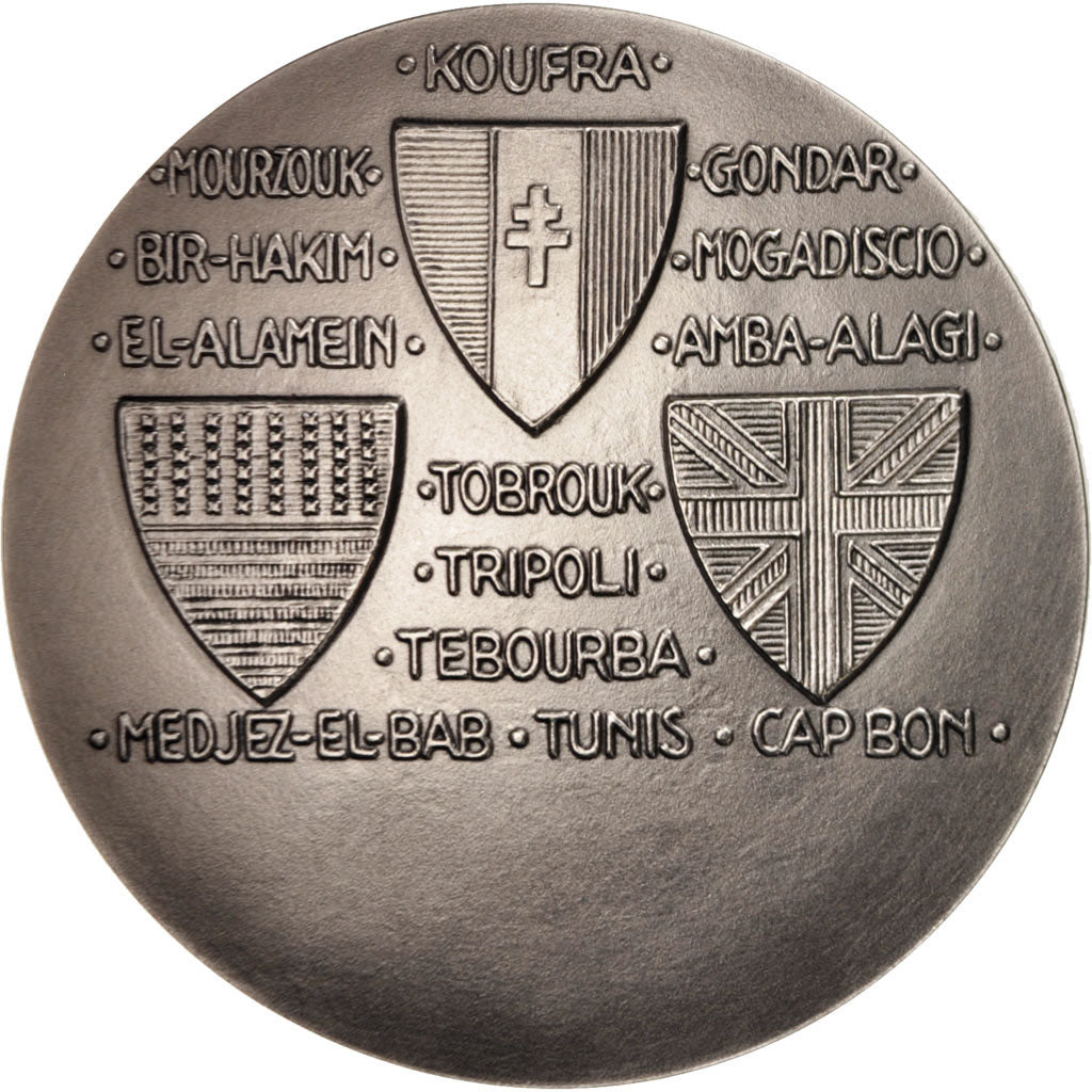 Frankreich, Medal, Victoire de l'Afrique du Nord, History, STGL, Silvered bronze