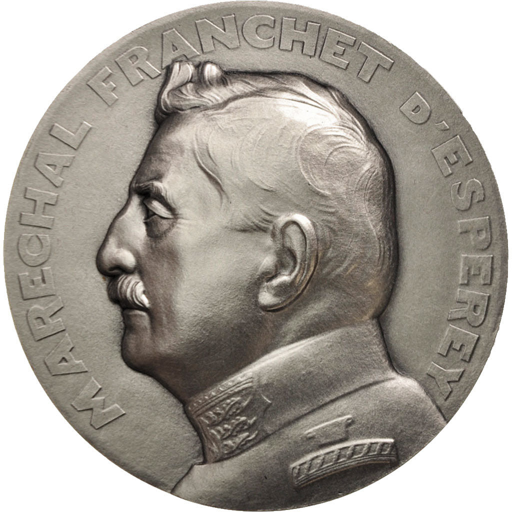 Frankreich, Medal, Maréchal Franchet d'Esperey, History, STGL, Silvered bronze
