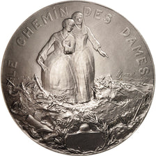 France, Medal, Le chemin des Dames, History, Merot, MS(65-70), Silvered bronze
