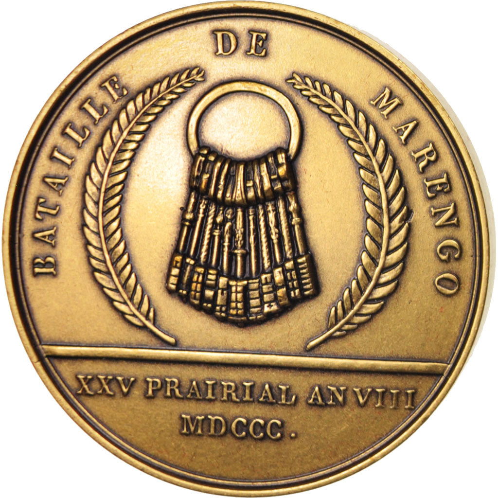 France, Medal, Bataille de Marengo, History, MS(65-70), Bronze