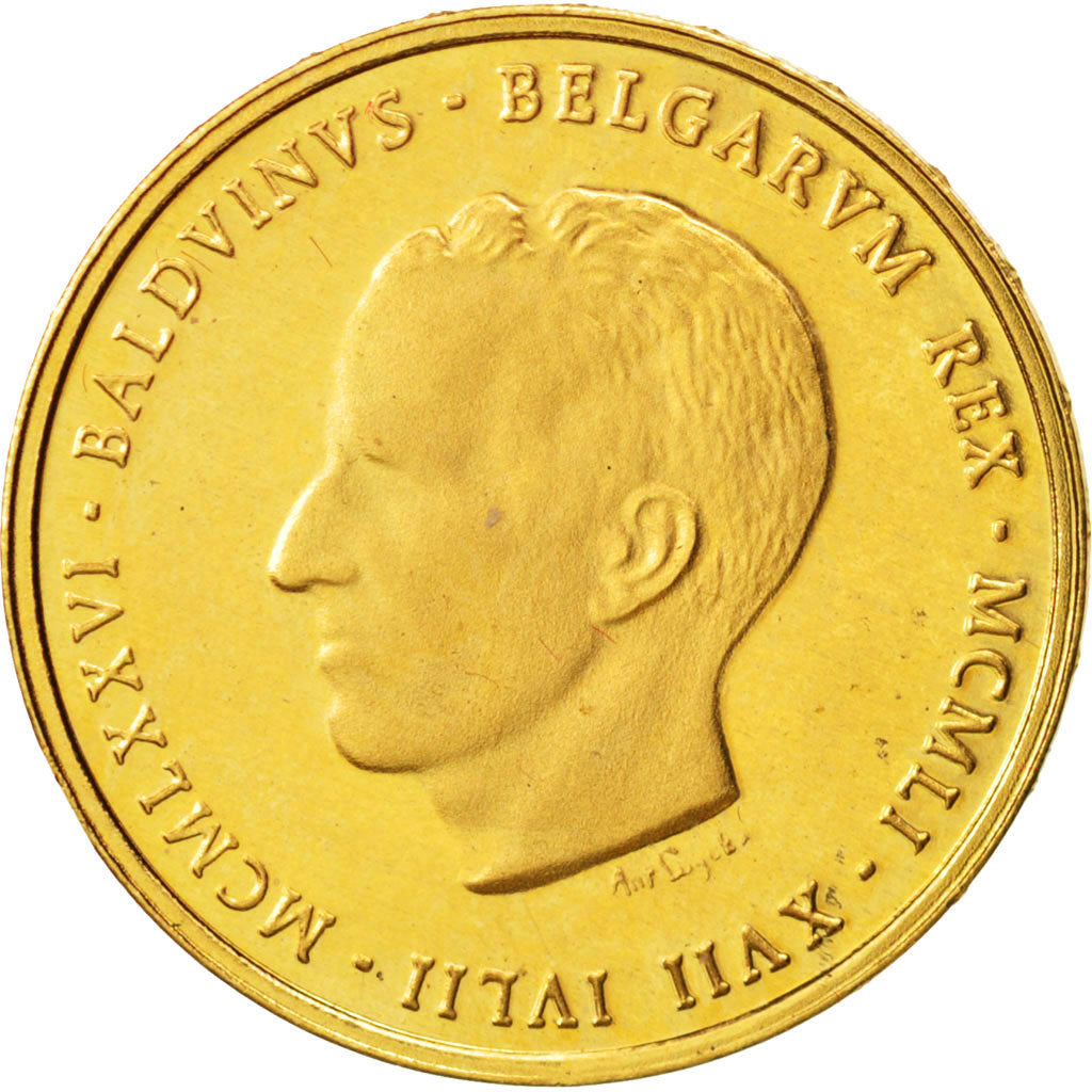 Belgium, Medal, Belgique, Baudouin I, 1976, MS(65-70), Gold