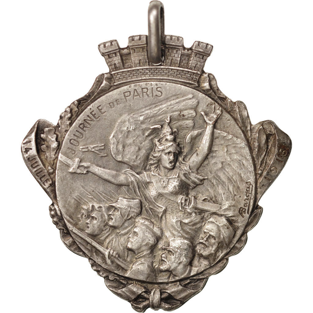 Frankreich, Medal, Journée de Paris du 14 juillet 1916, History, 1916, UNZ