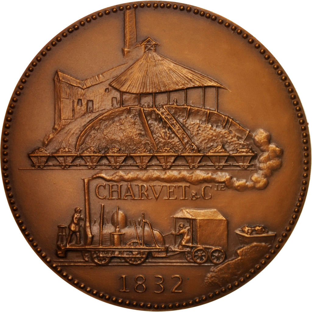 France, Medal, Les fils Charvet, Business & industry, 1957, Joly, FDC, Bronze