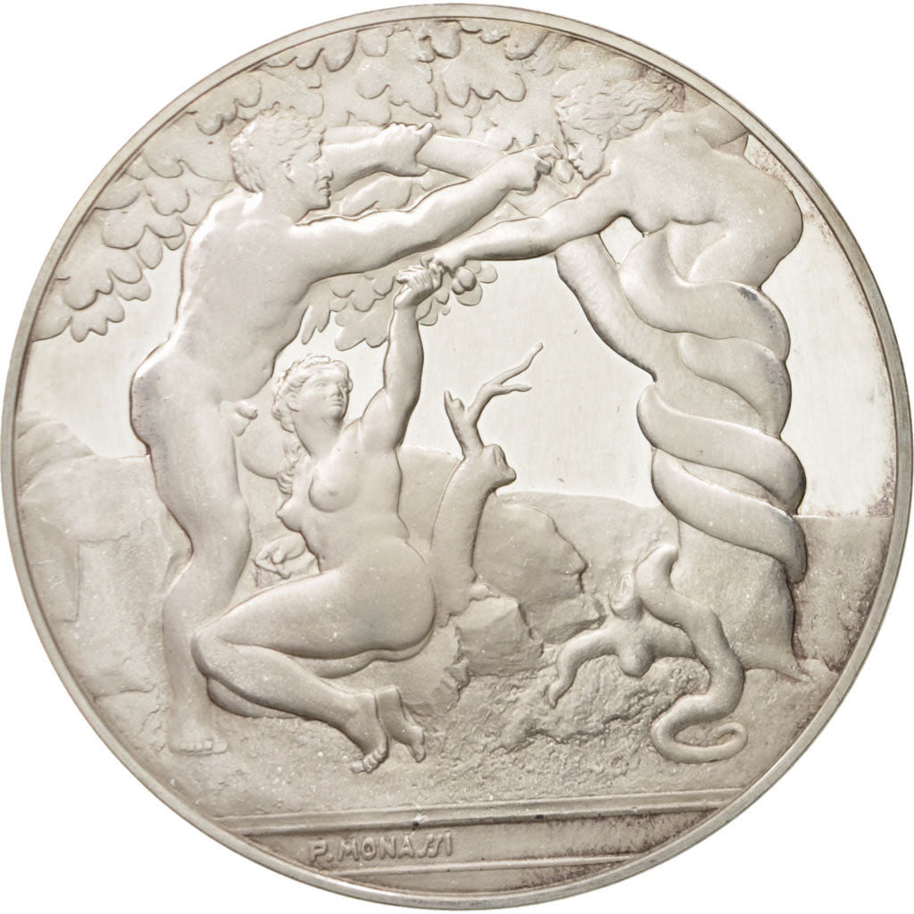France, Medal, Le génie de Michel Ange, La Tentation, Arts & Culture, FDC