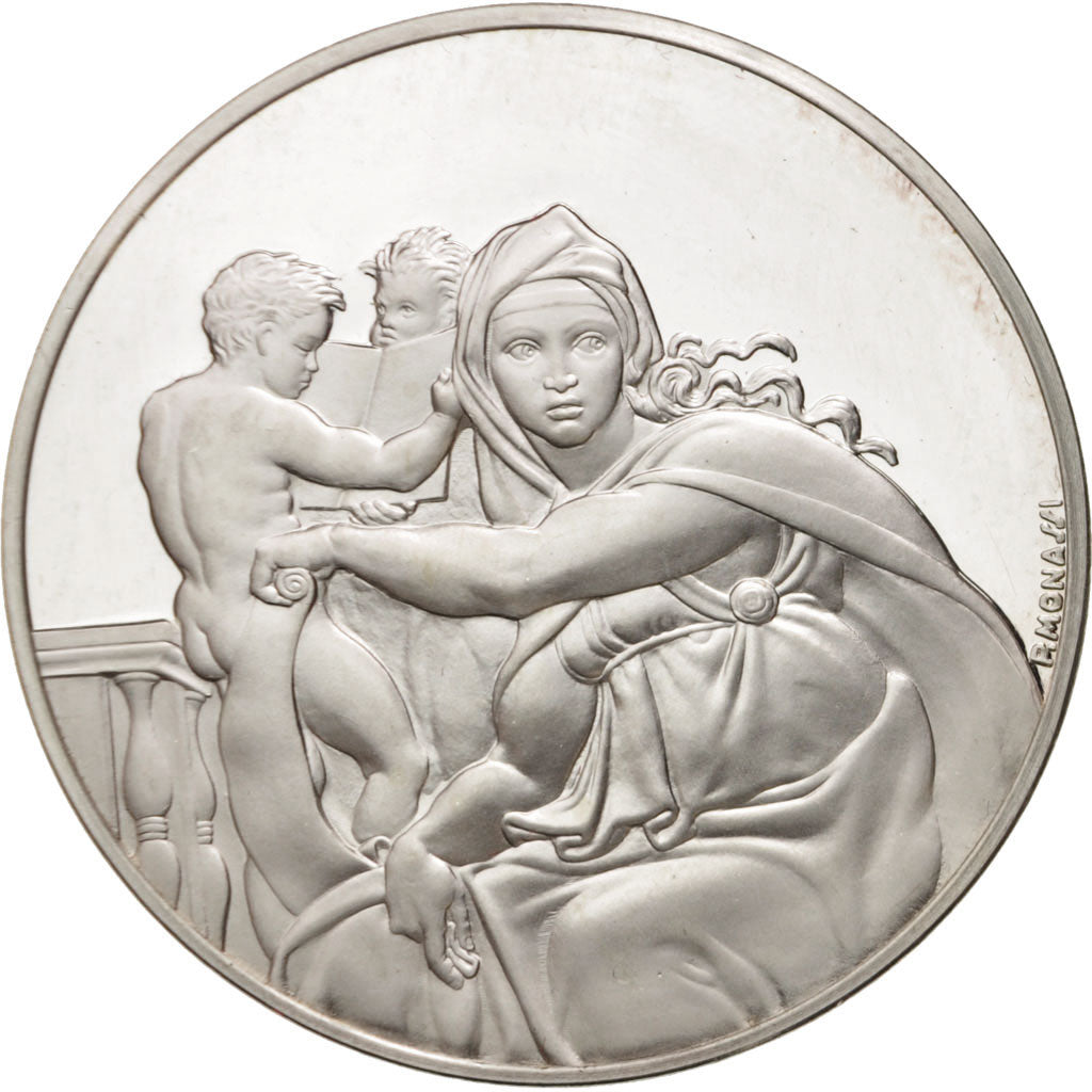 Frankreich, Medal, Le génie de Michel Ange, La Sibylle de Delphes, Arts &