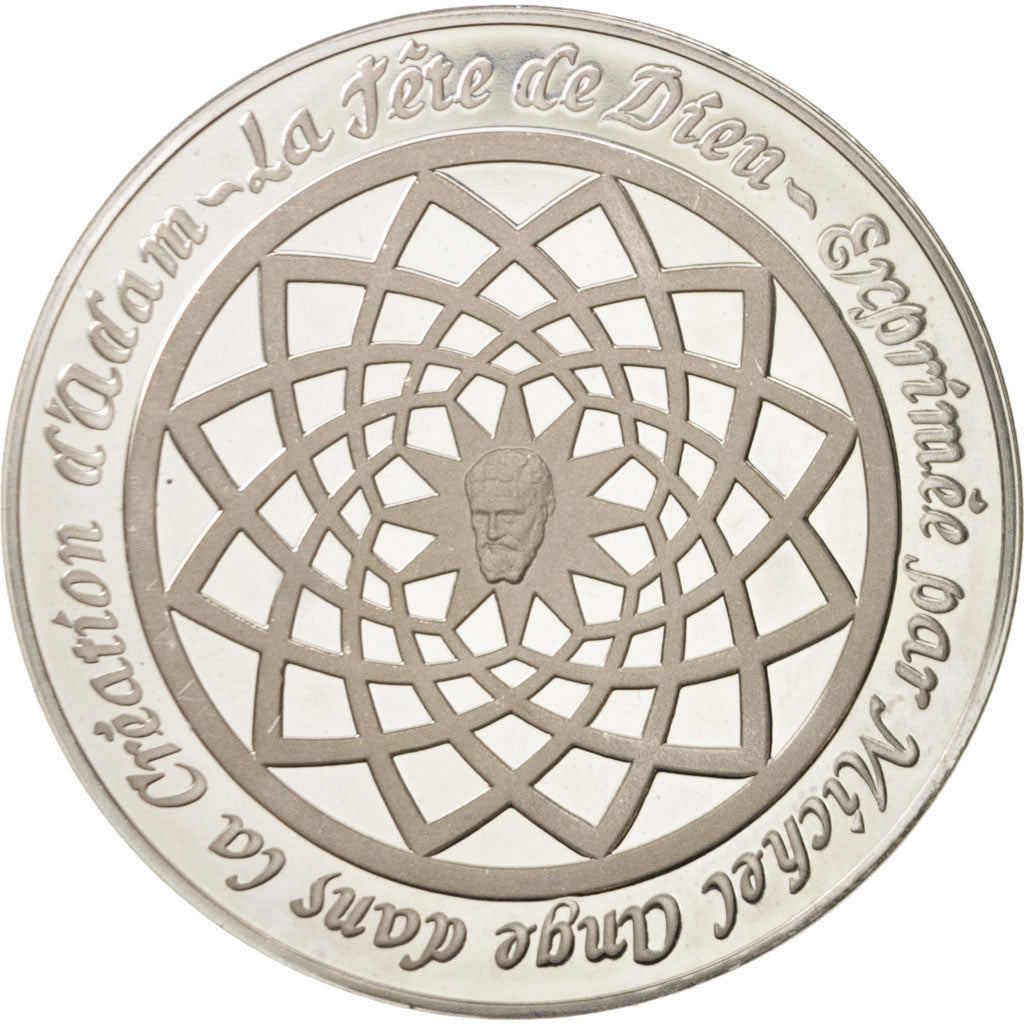 Francia, Medal, Le génie de Michel Ange, La Tête de Dieu, Arts & Culture, FDC