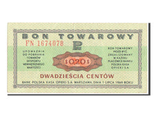 Pologne, 20 cents 1969, Bon Towarowy, Pick FX25