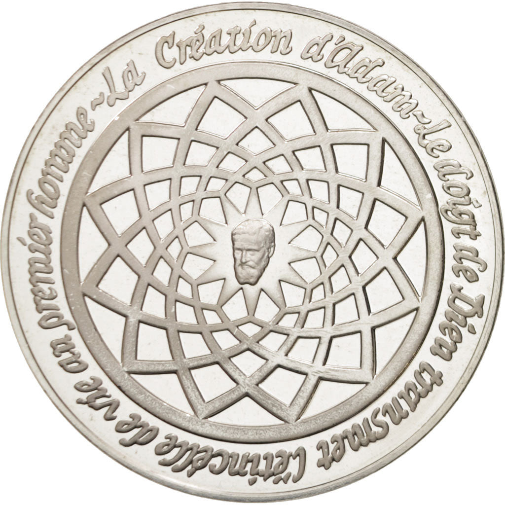 Francja, Medal, Le génie de Michel Ange, La Création d'Adam, Sztuka i Kultura