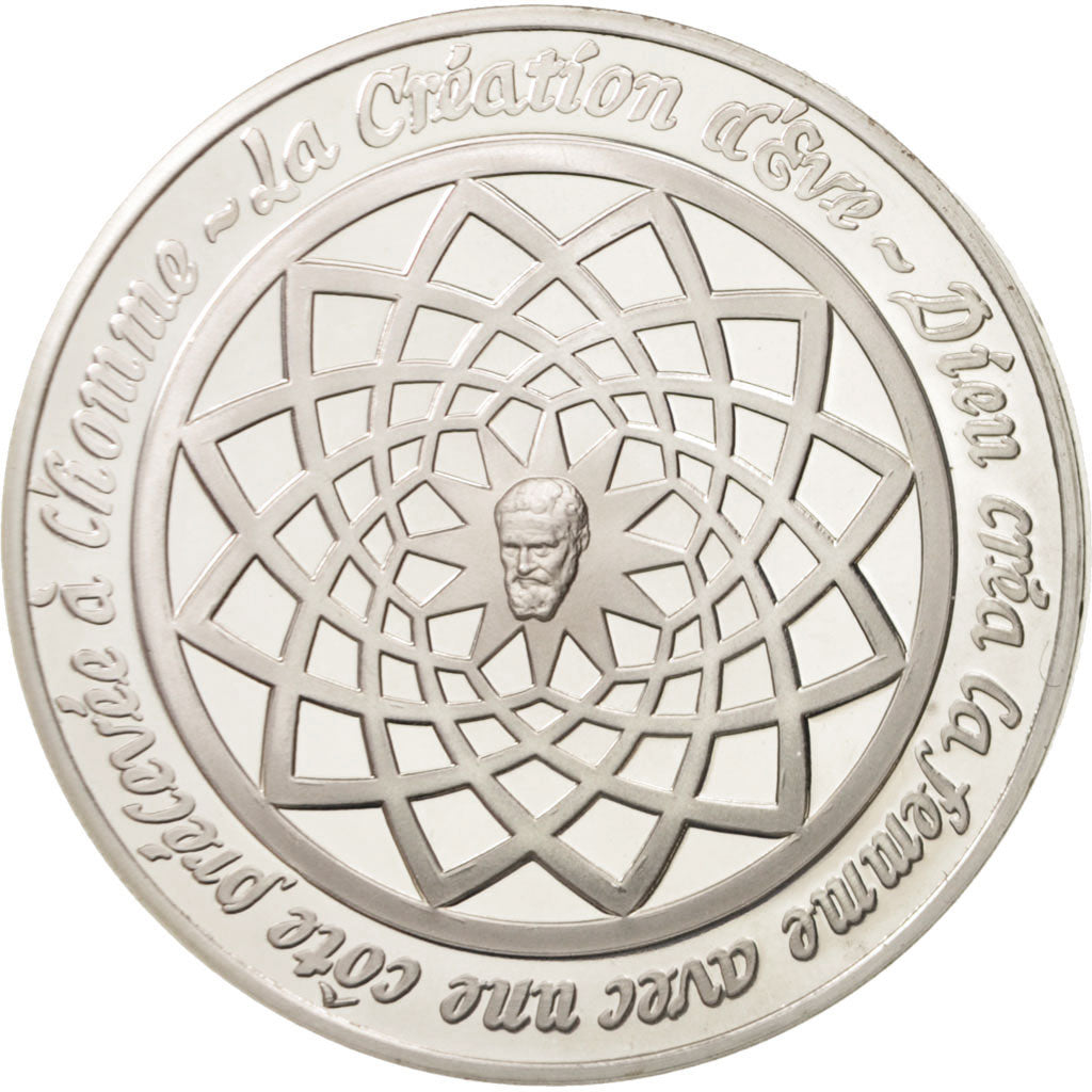 France, Medal, Le génie de Michel Ange, La Création d'Eve, Arts & Culture