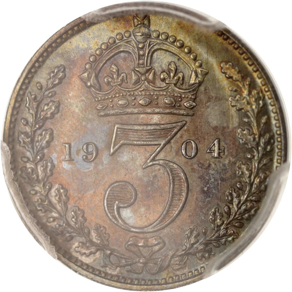 Great Britain, Edward VII, 3 Pence, 1904, PCGS, PL68, MS(65-70), Silver