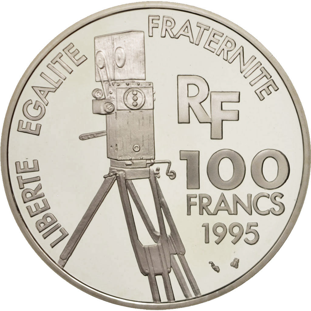 France, 100 Francs, Alfred Hitchcock, 1995, Paris, MS(65-70), Silver, KM:1088