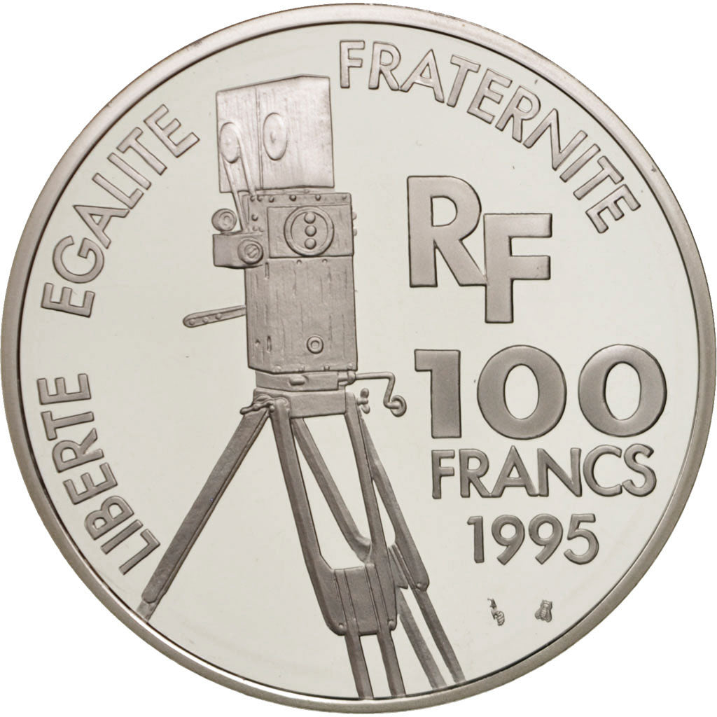 France, 100 Francs, Greta Garbo, 1995, Paris, MS(65-70), Silver, KM:1092