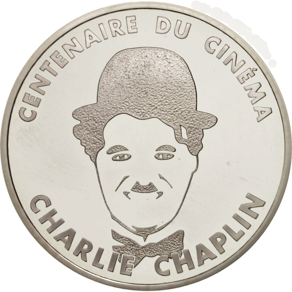 France, 100 Francs, Charlie Chaplin, 1995, Paris, MS(65-70), Silver, KM:1076