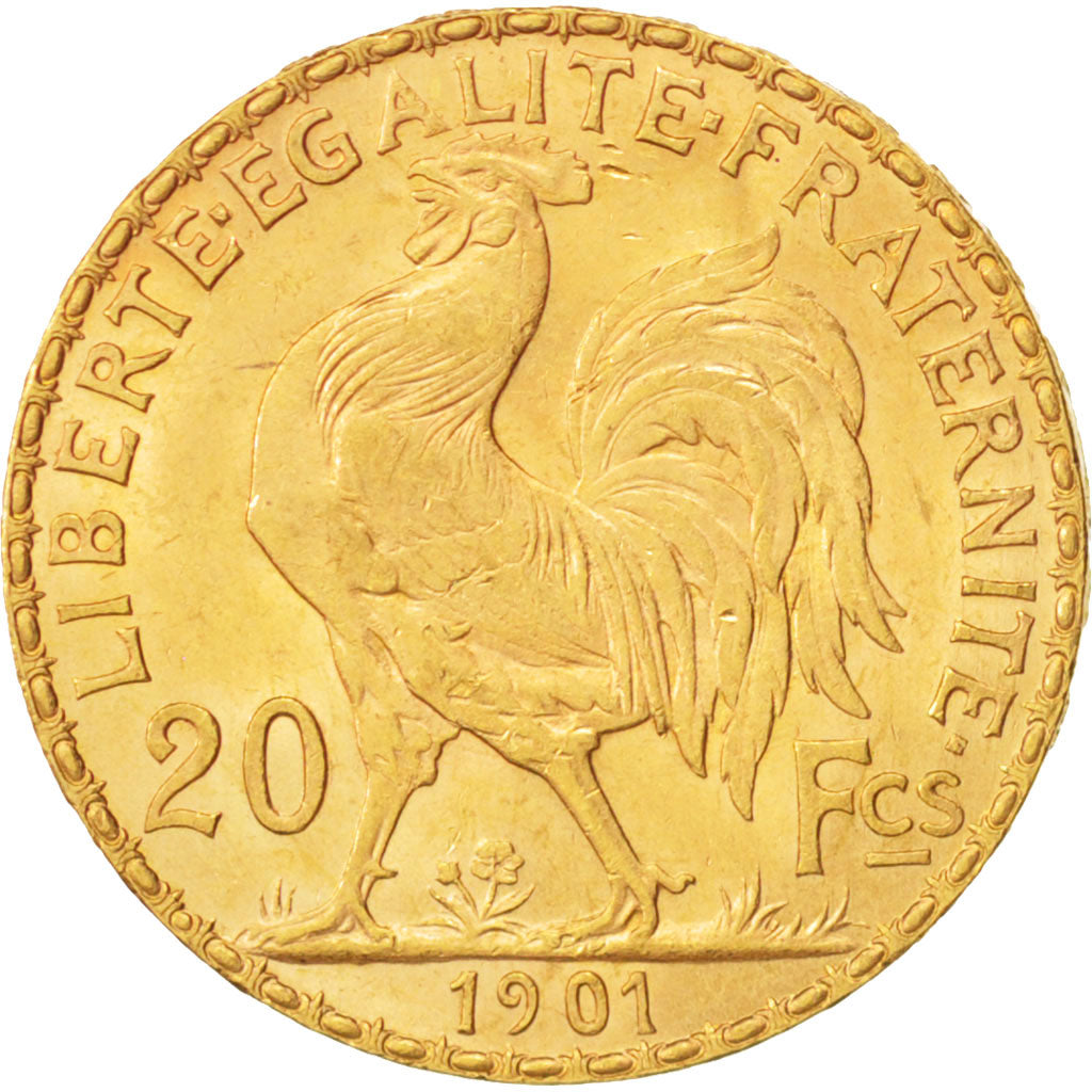 France, Marianne, 20 Francs, 1901, Paris, MS(63), Gold, KM:847, Gadoury:1064