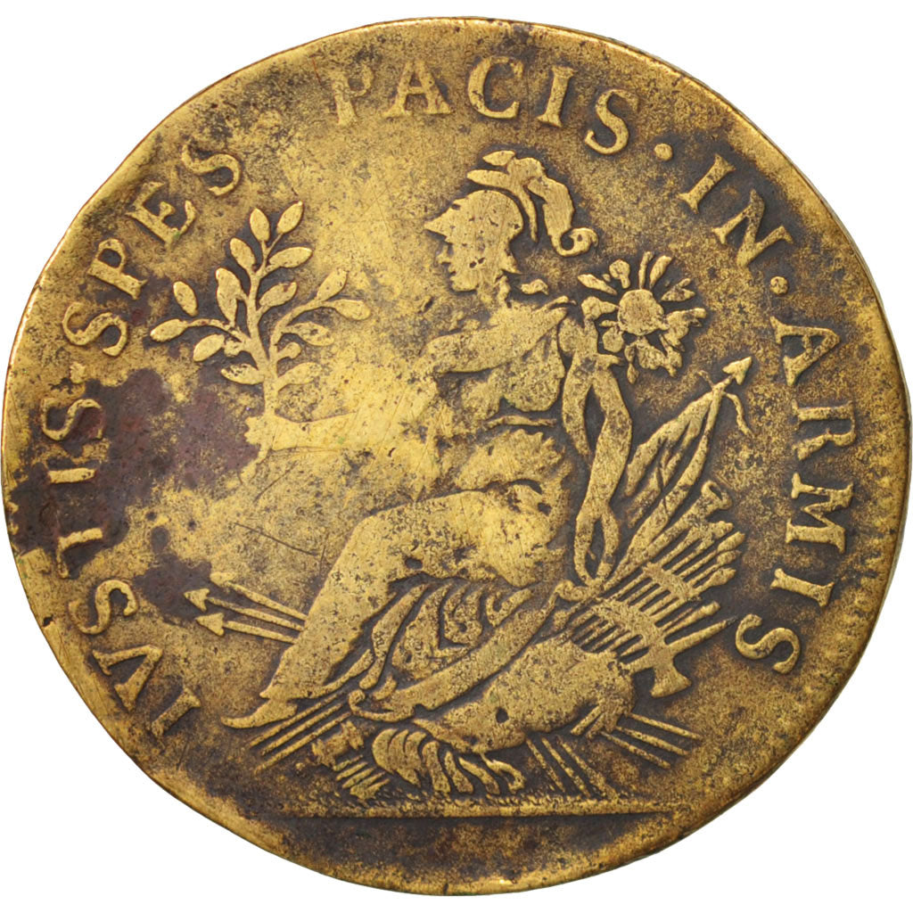 France, Token, Royal, Iustis spes pacis in armis, VF(30-35), Brass