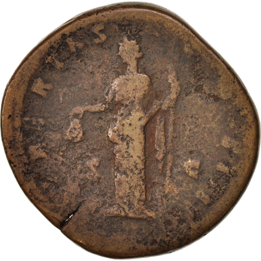 Coin, Antoninus Pius, Sestertius, 156-157, Roma, F(12-15), Bronze, RIC:928