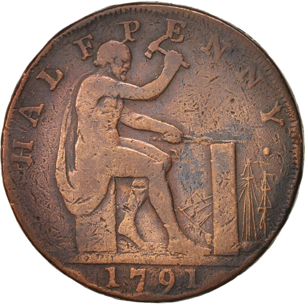 Gran Bretaña, Token, Trades, John Wilkinson Iron Master, 1791, BC+, Cobre