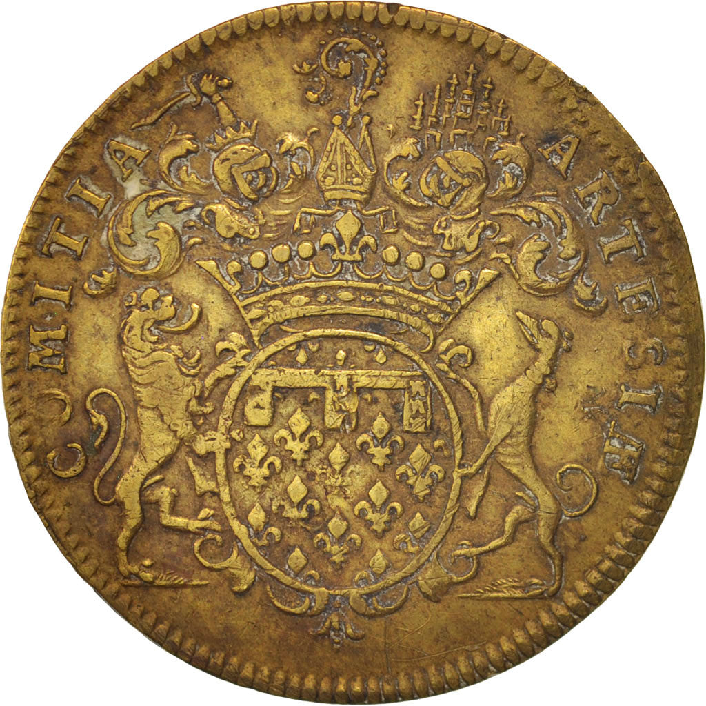 France, Jeton, États d'Artois, Louis XIV, 1705, TTB, Laiton, Feuardent:6885