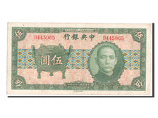 China, 5 Yüan, 1937, KM #222, UNC(63), D445065